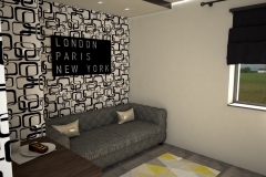 002. domowe biuro biale zlote czarne wenge home office white gold black wenge