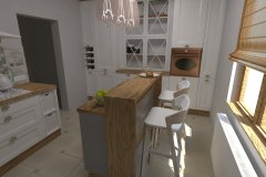 0031. Kuchnia prowansalska biała drewno white wood Provencal kitchen