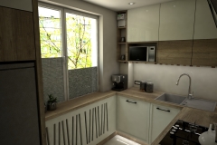 0059. kuchnia ecru drewniana lacobel mozaika kitchen ecru wood mosaic old style