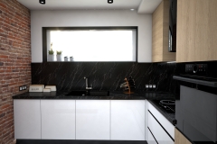 135.-kuchnia-loft-czarny-biały-połysk-granit-drewno