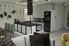 144.-kuchnia-z-polwyspem-szary-polysk-kitchen-ideas-czarny-blat-lodowka-wolnostojaca-okap-wyspowy