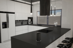169.-czarno-biala-kuchnia-na-wysoki-polysk-z-polwyspem-okap-wyspowy-azurowe-hokery