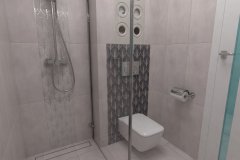 0029. Szara mała łazienka ceramika Pilch