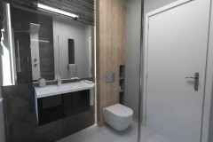 0094.  lazienka w szarościach i czerniach bathroom grey and black