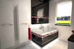 188.-lazienka-czarno-biala-z-czerwona-moazika-i-czerwonymi-szklanymi-umywalkami-bathroom-black-and-white-and-red-mosaic-and-red-sink