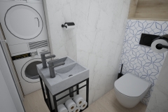 213.-mala-lazienka-prysznic-plytki-patchwork-beton-drewno-czarne-akcenty-czarna-armatura