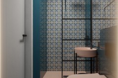 244.-niebanalna-lazienka-ceramika-isvea-lososiowa-turkusowe-szklo-lacobel