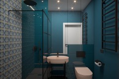 245.-niebanalna-lazienka-ceramika-isvea-lososiowa-turkusowe-szklo-lacobel