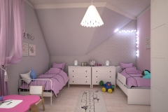 055. pokoj dzieciecy rozowo szary timoore bialy children room pink grey white