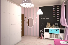 056. pokoj dzieciecy rozowo szary timoore bialy children room pink grey white