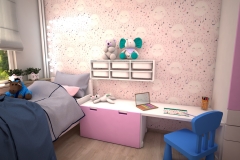 072. pokoj dzieciecy dla dziewczyny rozowy dla ksiezniczki farba tablicowa tapeta rozowy meble ikea children room for little prinsess girl pink