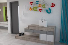 0009.-Jasny-przedpokoj-z-kolorowym-akcentem lihgt hall colourfull accent wieszak-Kare-Design