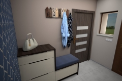 025. przedpokoj bezowy niebieski hall beige blue