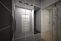 026. przedpokoj szafa czarno bialy hall wardrobe black white