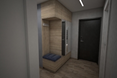 035.  przedpokoj drewno szary granat lustra