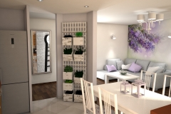 074. salon prowansalski lawendowy fioletowy bialy jasny livingroom provencal lavender purple violet white