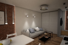 080. salon meble ikea drewno sary cegla bialy livingroom ikeas furniture wood grey brick white