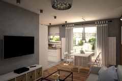 082. salon meble ikea drewno sary cegla bialy livingroom ikeas furniture wood grey brick white