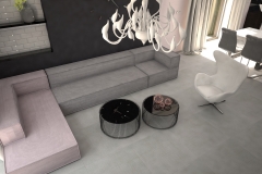 095. salon szary beton czarny bialy rozowe zloto nowoczesny livingroom modern white grey black pink gold concrete