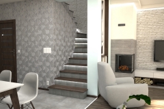 101. salon drewno bialy szary tapeta livingroom wood white grey wallpaper