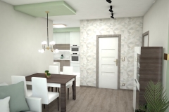 128.-salon-drewno-kawowe-truflowe-drzwi-porta-zloto-bialy-stol-zielony-biale-krzesla-tapicerowane