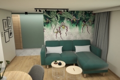 139.-salon-loft-szary-czarny-lamele-butelkowa-zielen-drewno-panele-pergo-tapeta