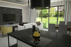 176.-zarno-bialy-salon-zolty-akcent-hexagony-biale-linie-plytki-na-podlodze-led