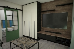 181.-salon-ecru-zielony-loft-czarny-ciemne-drewno