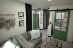 182.-salon-ecru-zielony-loft-czarny-ciemne-drewno