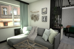 183.-salon-ecru-zielony-loft-czarny-ciemne-drewno