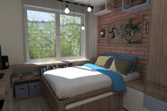 0015.-Sypialnia-loft-z-wspinakiem-dla-kotów-Bedroom-loft-with-scratching-posts-for-cats