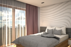 0023. sypialnia jasna biala szary brudny roz drewno tapeta 3d bedroom light white grey pouder pink wood wallpaper 3d