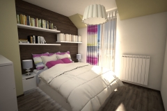 034. sypialnia w stylu boho, fukcja drewno oliwka bedroom boho pink wood