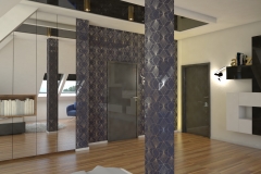 065.-sypialnia-drewno-tapeta-zloty-granatowy-bialy-polysk-czarny-polysk-sufit-napinany