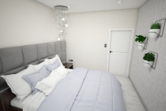 082.-sypialnia-tapicerowane-wezglowie-kwiaty-na-scianie-ozdobne-lampy