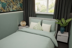 102.-sypialnia-loft-zielona-z-tapeta-garderoba