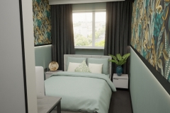 103.-sypialnia-loft-zielona-z-tapeta-garderoba