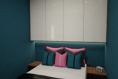 115.-sypialnia-turkusofa-fukcjowe-dodatki-tapeta-w-liscie-mala-toaletka-pomysl-na-mala-sypialnie