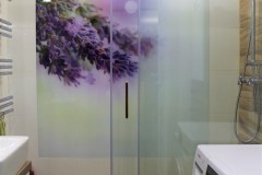 0031. realizacja lazienka prowansalska bialo fioletowa z drewnem lawenda realisation bathroom lavender white wood purple violet