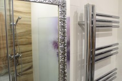 0032. realizacja lazienka prowansalska bialo fioletowa z drewnem lawenda realisation bathroom lavender white wood purple violet