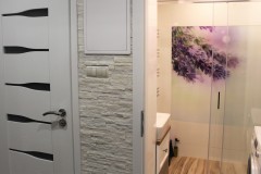 0033. realizacja lazienka prowansalska bialo fioletowa z drewnem lawenda realisation bathroom lavender white wood purple violet